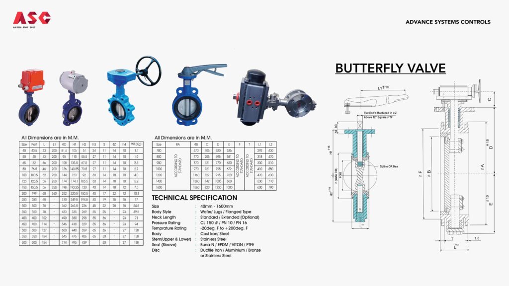 asc butterfly valve