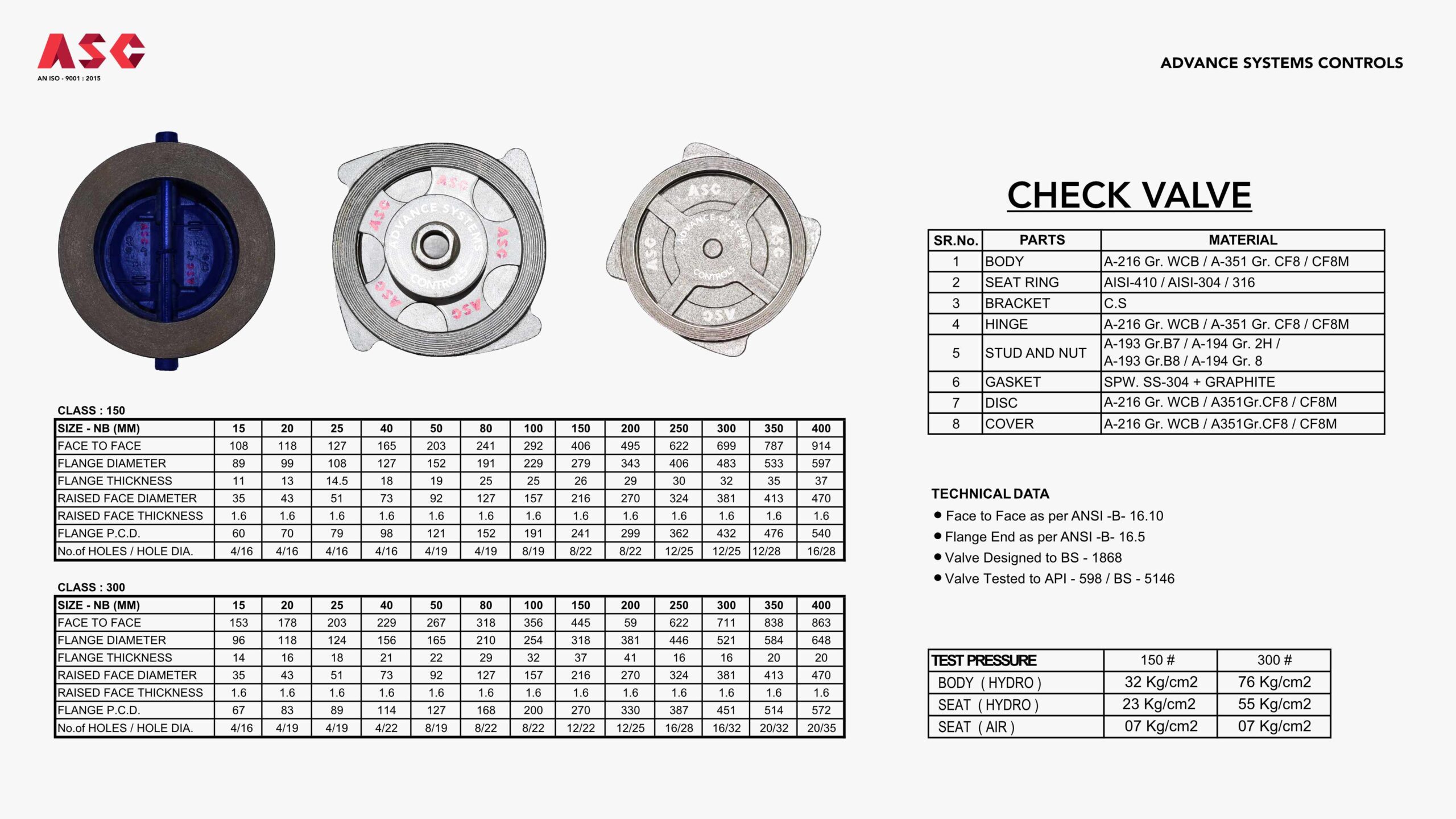 asc check valve
